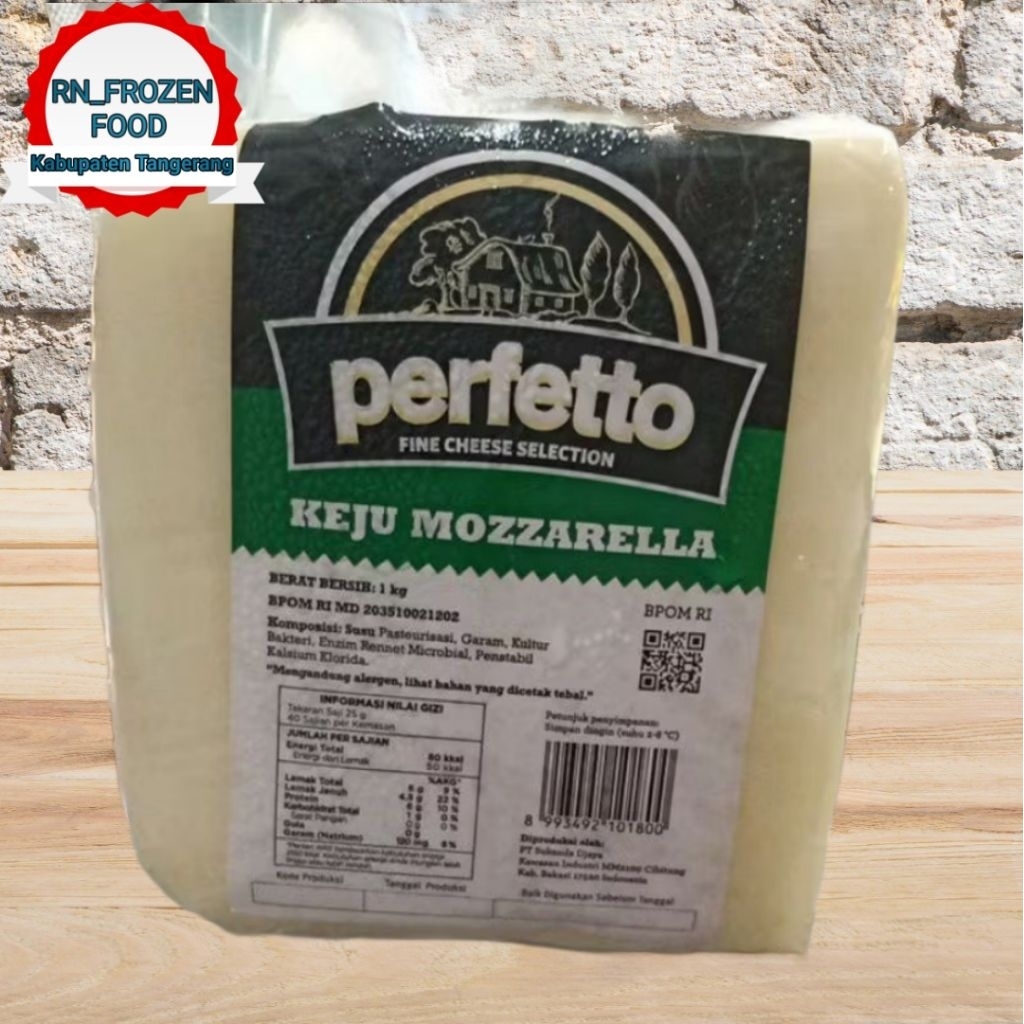 

PERFETTO Keju MOZZARELA Kemasan 1kg