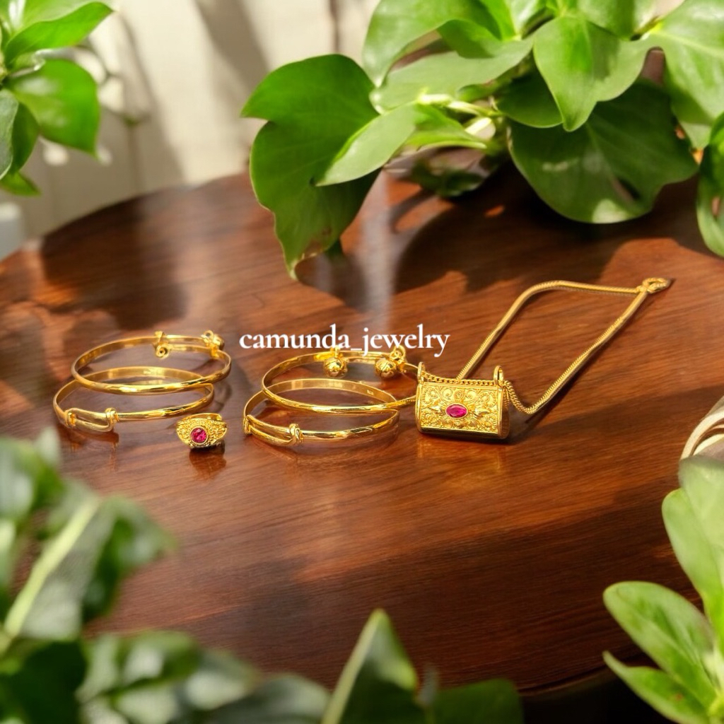 set perak lapis emas