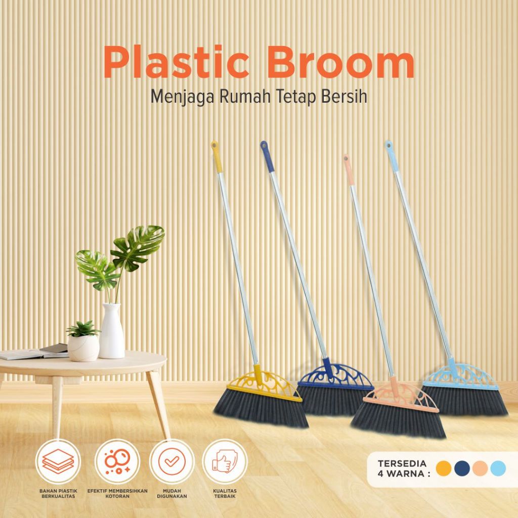 Sapu Lantai Teras Gagang Panjang Sapu Nylon Panjang