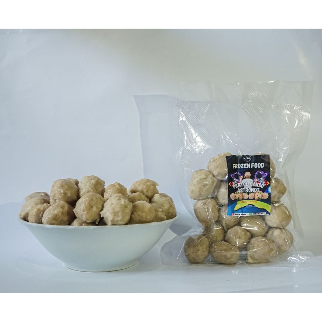 

Pentol Bakso Astronot Jumbo Daging Sapi & Ayam –Pentol Frozen food Siap Masak | Bisa Kuah/Goreng [ISI 17]