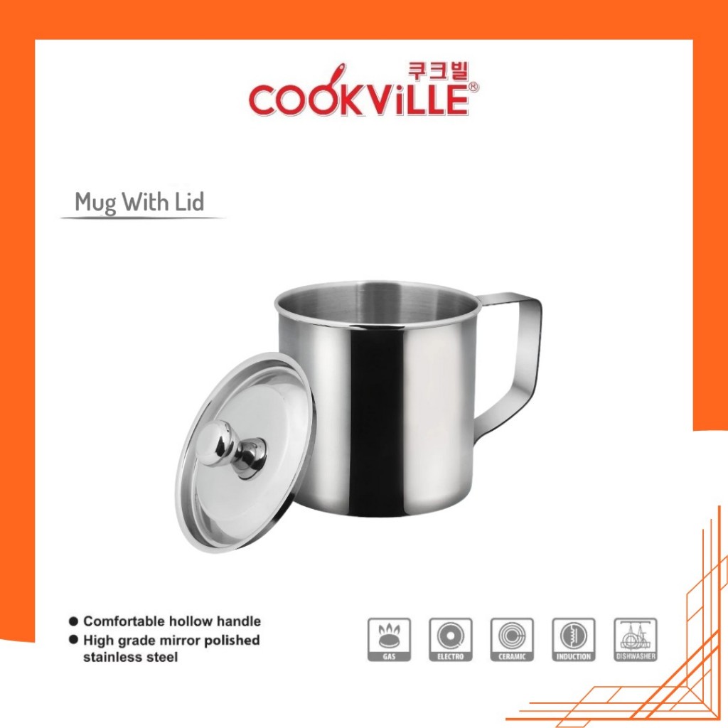 Cookville MUG W/Cover Korea Stainless