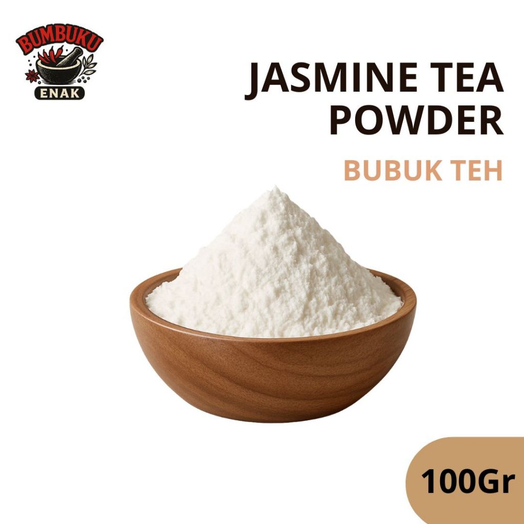 

Bumbu Tabur Jasmine Tea Powder – Tanpa Gula | 100gr | Aroma Melati yang Lembut & Alami