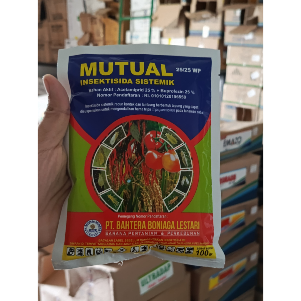 Insektisida MUTUAL 25/25 WP 100 Gram Acetamiprid 25 % + Buprofezin 25 %