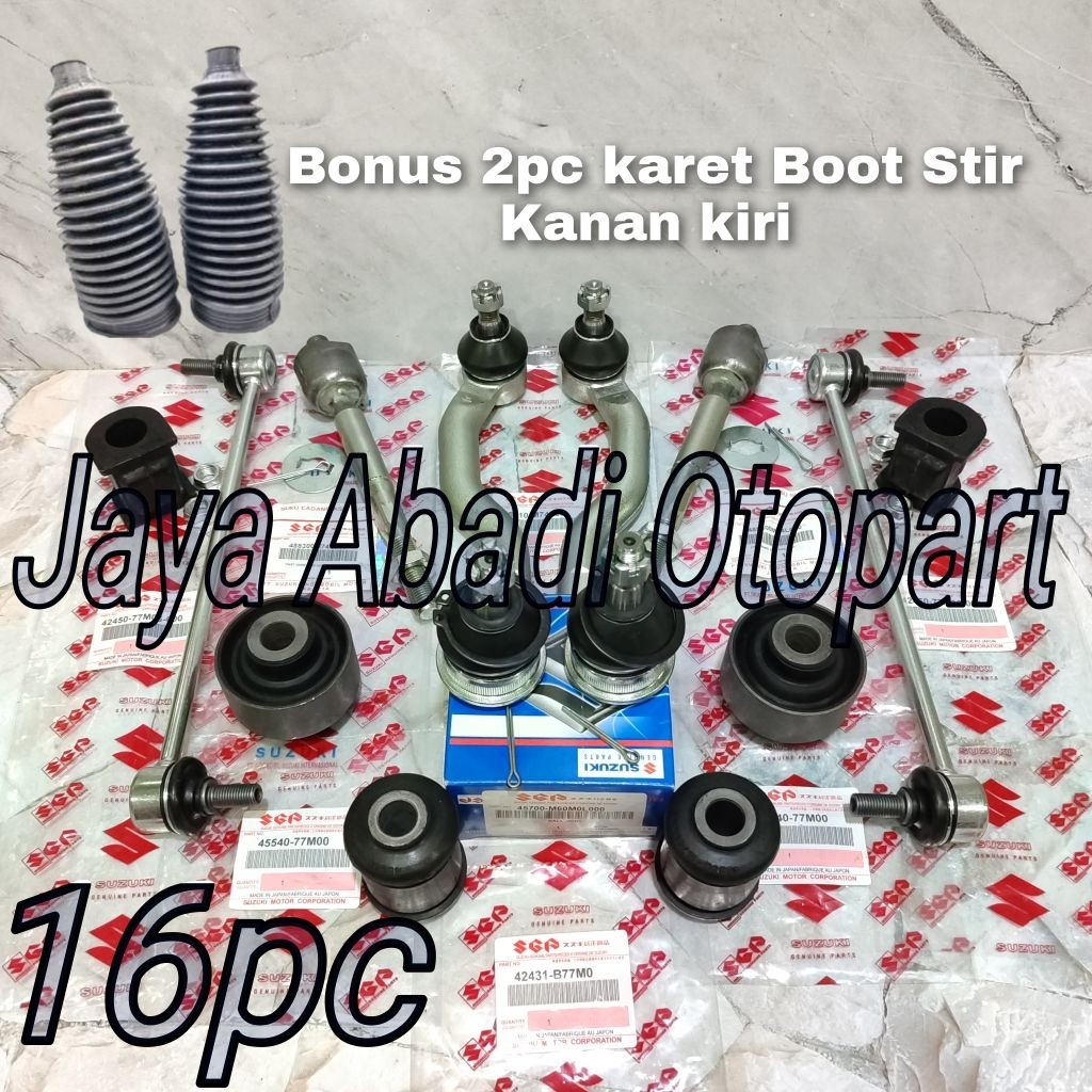 Paketan Kaki Kaki Depan Tie Rod Rack End Link Stabilizer Karet Stabil Bushing Arm Set Ball Joint Boo