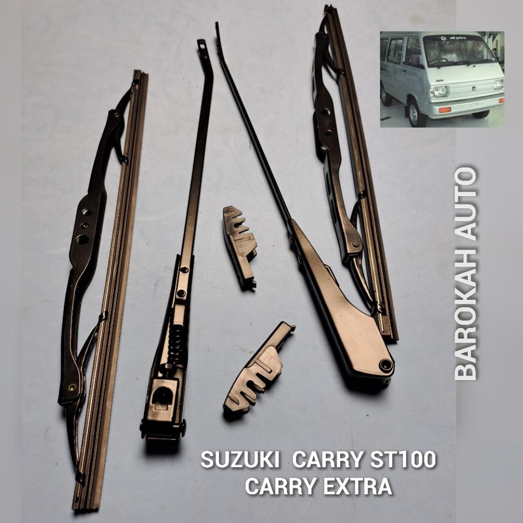 Gagang Wiper Dan Karet Wiper Mobil ST100 Carry Extra