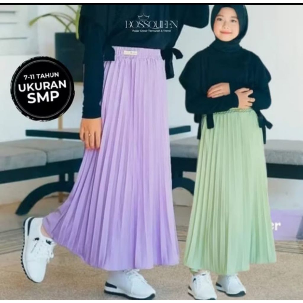 ROK PLISKET PANJANG ANAK SD-SMA PREMIUM HIGHT QUALITY//ROK PLISKET ANAK TANGGUNG//ROK PLISKET PANJAN