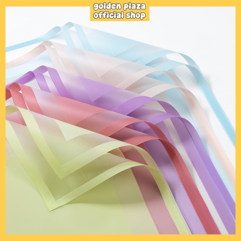 

(20 LEMBAR) Kertas Bucket Bunga List Transparan Pastel Flower Wrapping Paper Pastel KB6110