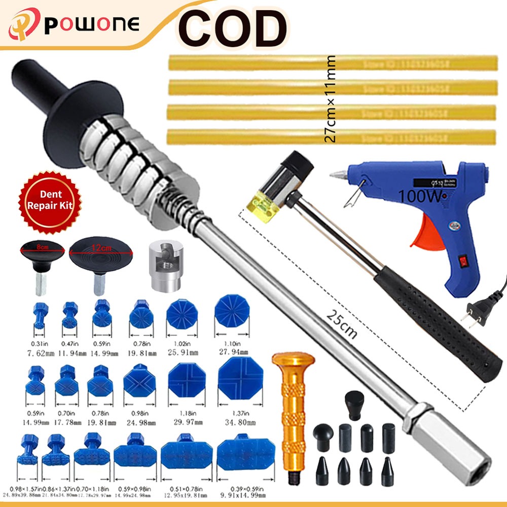 REKOMENDASI Auto PDR Paintless Dent Removal Kit Dent Repair Removal Slide Hammer Dent Puller