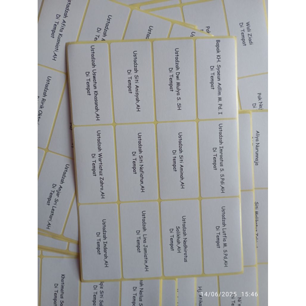 

label nama kosongan