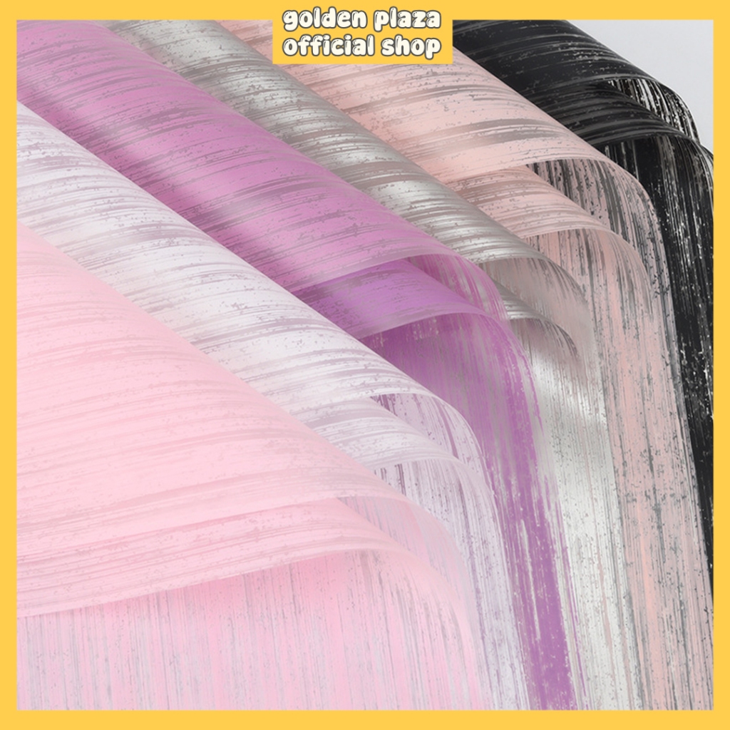 

Kertas Bunga Buket Garis Garis OPP Transparan Flower Wrapping Paper Cellophane Florist KB6083
