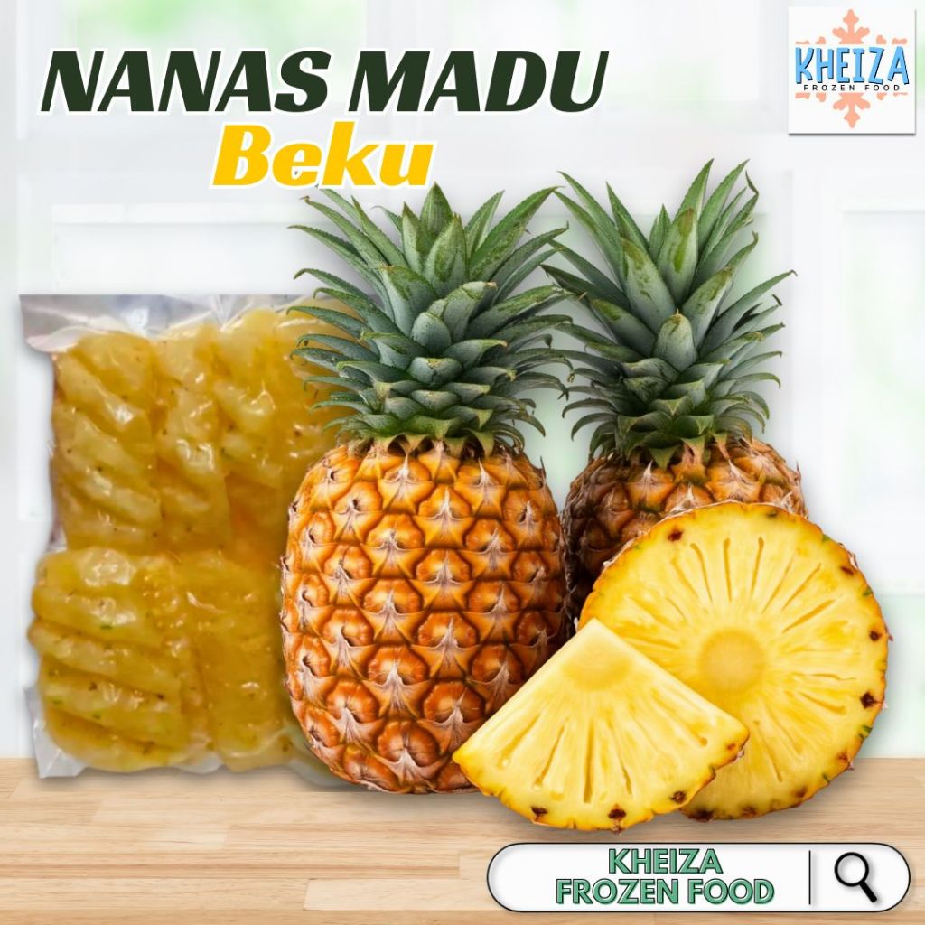 

Buah Beku - Buah NANAS MADU Kupas Frozen 500g untuk JUS Smoothies Selai Es Buah - Kheiza Frozen