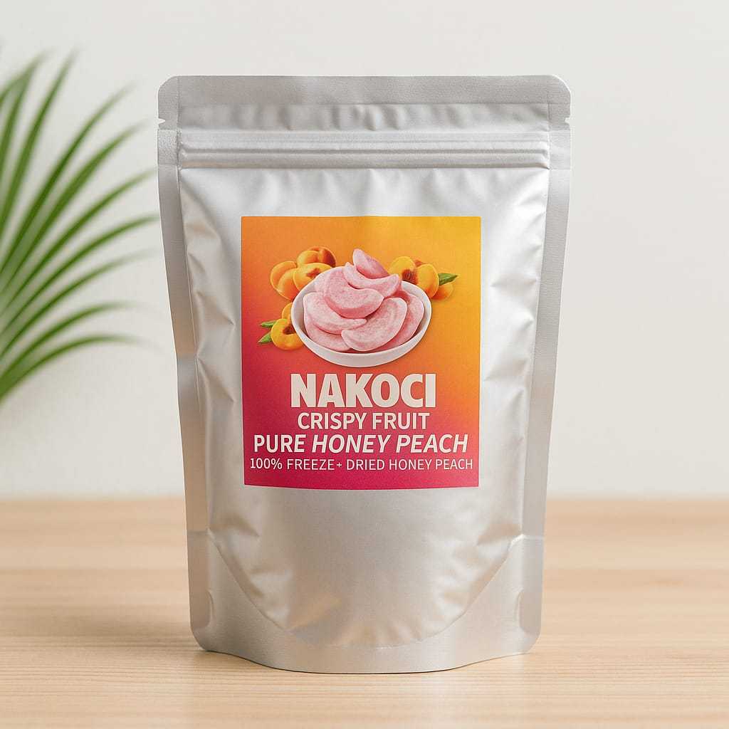 

NAKOCI Snack VIRAL !!! Buah Persik 30gr / 50gr Honey Peach Kering Premium Crispy Freeze dried Honey Peach