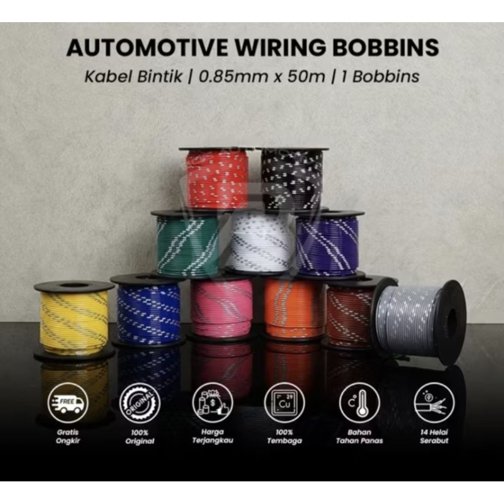 Kabel Serabut SNI Kabel Bintik kabel Body Motor /Mobil Kabel NYA 0.85 Mm Harga Meteran