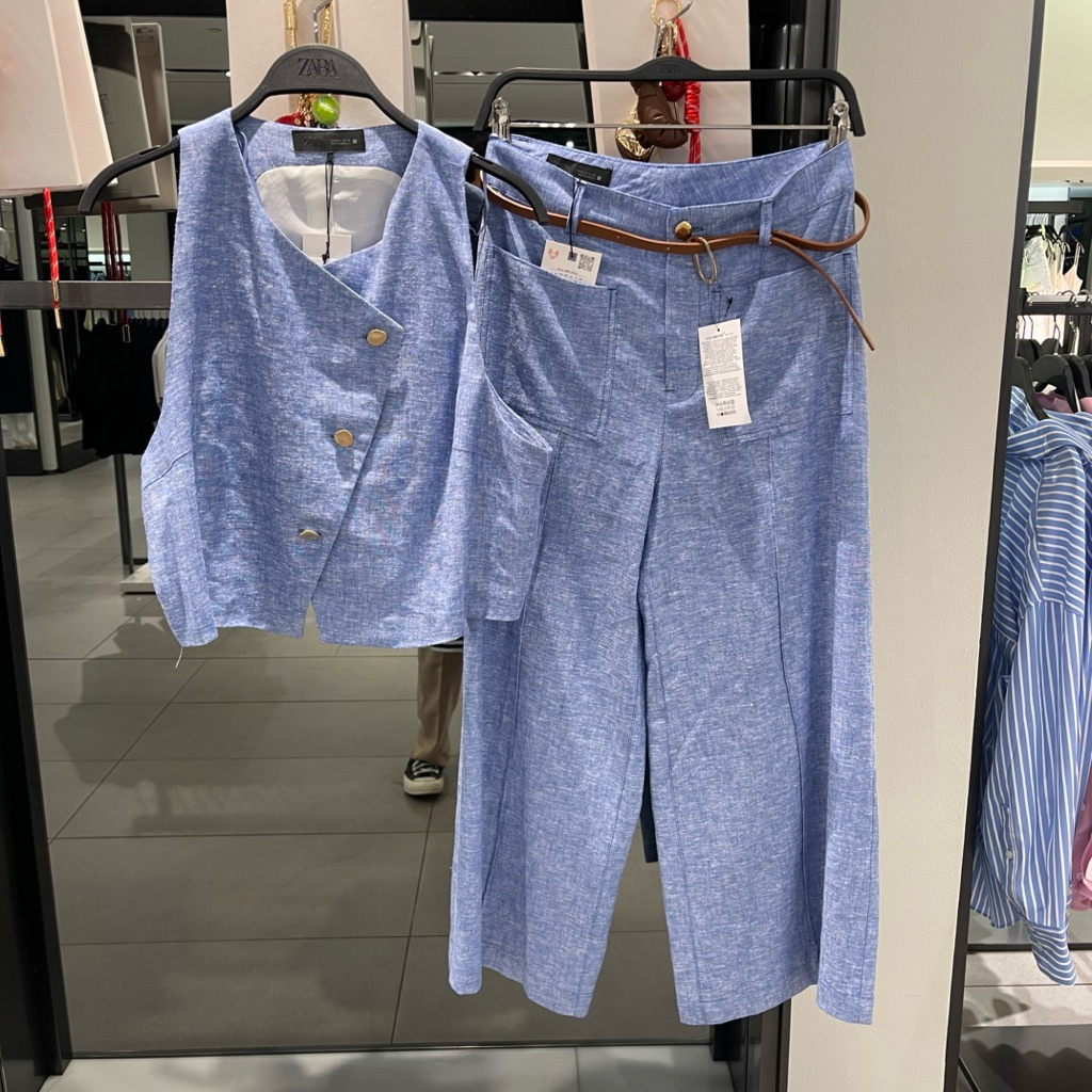 Vest Rompi Linen Set ZARA Women jastip (jasa titip)