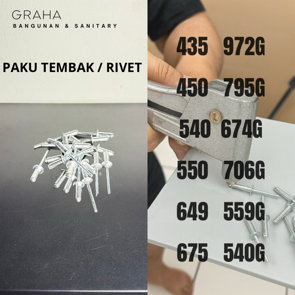 Paku Tembak / Rivet 435 450 540 550 649 675
