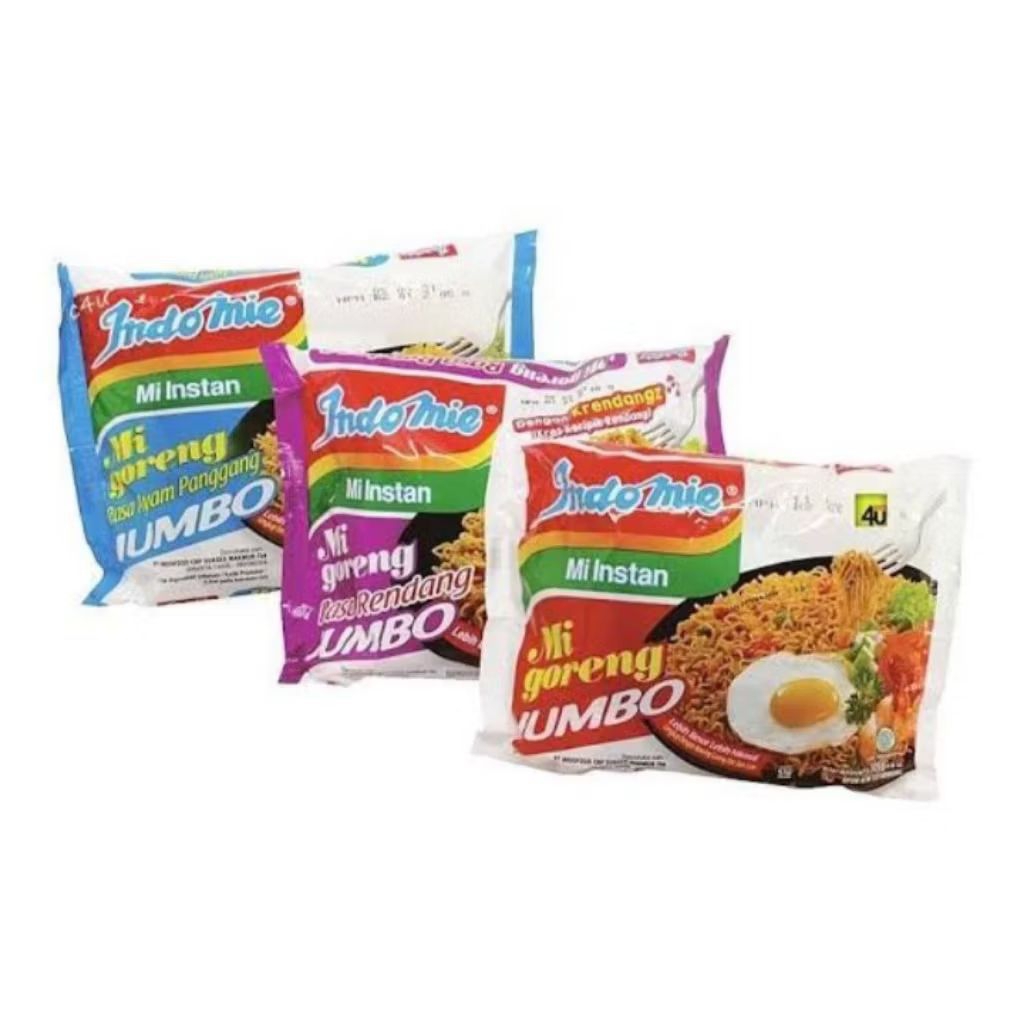 

INDOMIE GORENG JUMBO 129 Gr - Mi GorengMie Goreng /rasa rendang/ rasa ayam panggang jumbo/INDOMIE MIE JUMBO GORENG SPECIAL 126GR