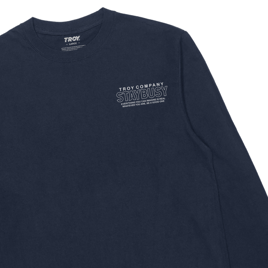 Troy Company Longsleeve Tshirt Navy Good One - Kaos Biru Navy Lengan Panjang LSD 3187