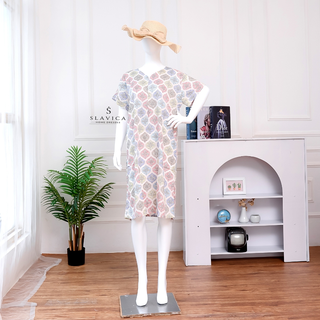 AuraDress//SlavicaHomeDress - Daster   Dress Kualitas Premium Allsize Motif Kekinian dan Trendy