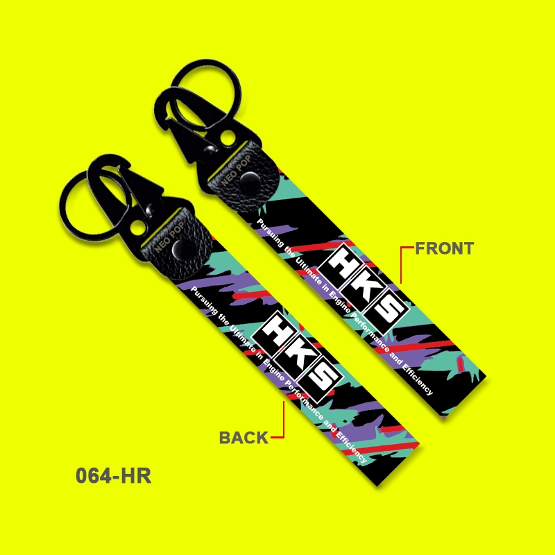 GANTUNGAN KUNCI PREMIUM LOGO HKS KEYCHAIN SEPEDA MOTOR MOBIL LISTRIK KEREN MEREK KNALPOT RACING MERC