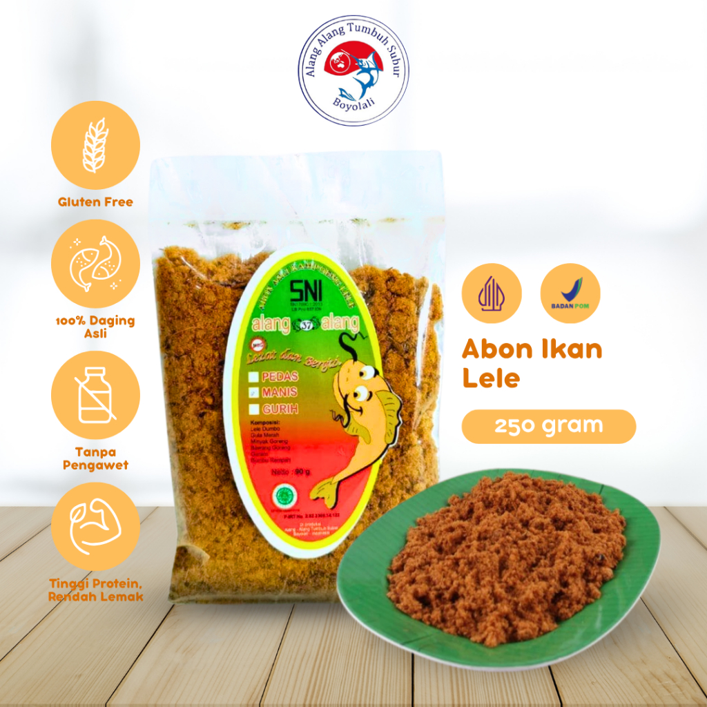 

Abon Ikan Lele Manis Pedas Gurih Lauk Siap Saji Homemade 250gr