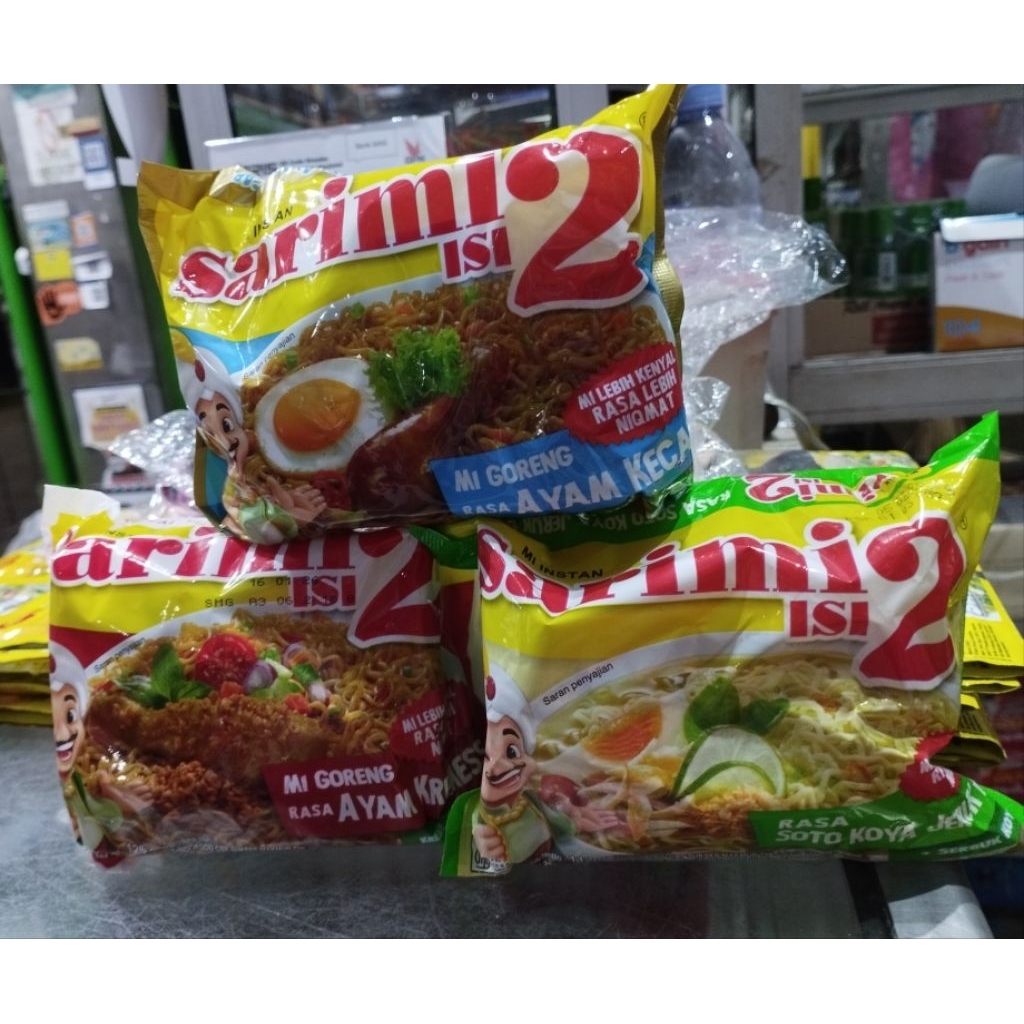 

sarimie,duo,isi,2,rasa,soto, ayam, kecap,kremes,hrg,per,3pcs