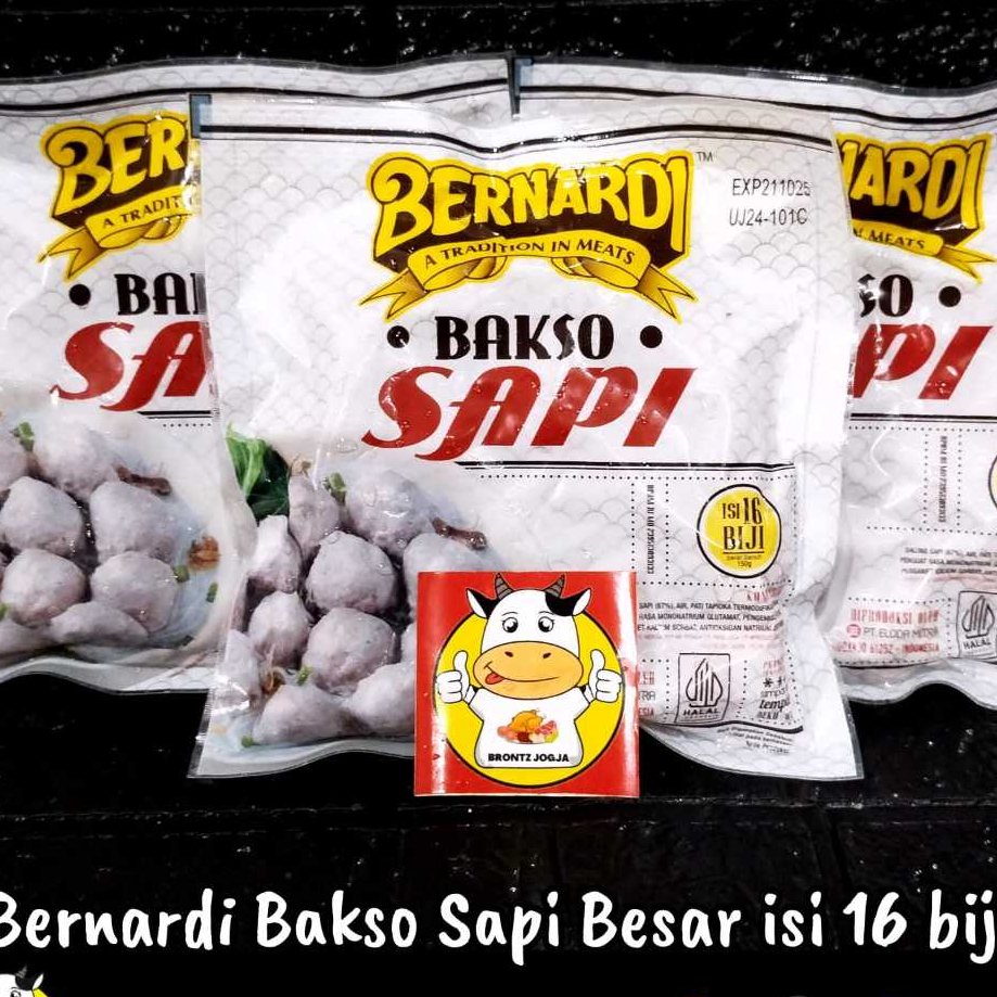 

BERNARDI BAKSO SAPI 150GR ISI 16 - FROZEN FOOD - BRONTZ JOGJA