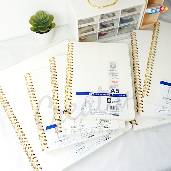 

Oxford Milk Campus PP Spiral A4+ A5 B5 80s Notebook Spiral
