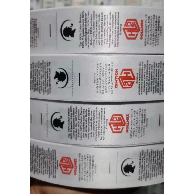 

label satin putih premium tebal lebar 2cm minimal 500pcs