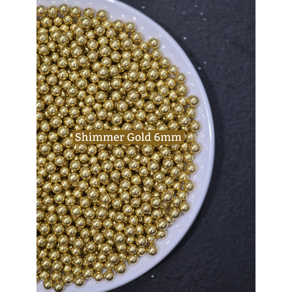 

Sprinkle Shimmer Gold 6mm Kemasan 10gr