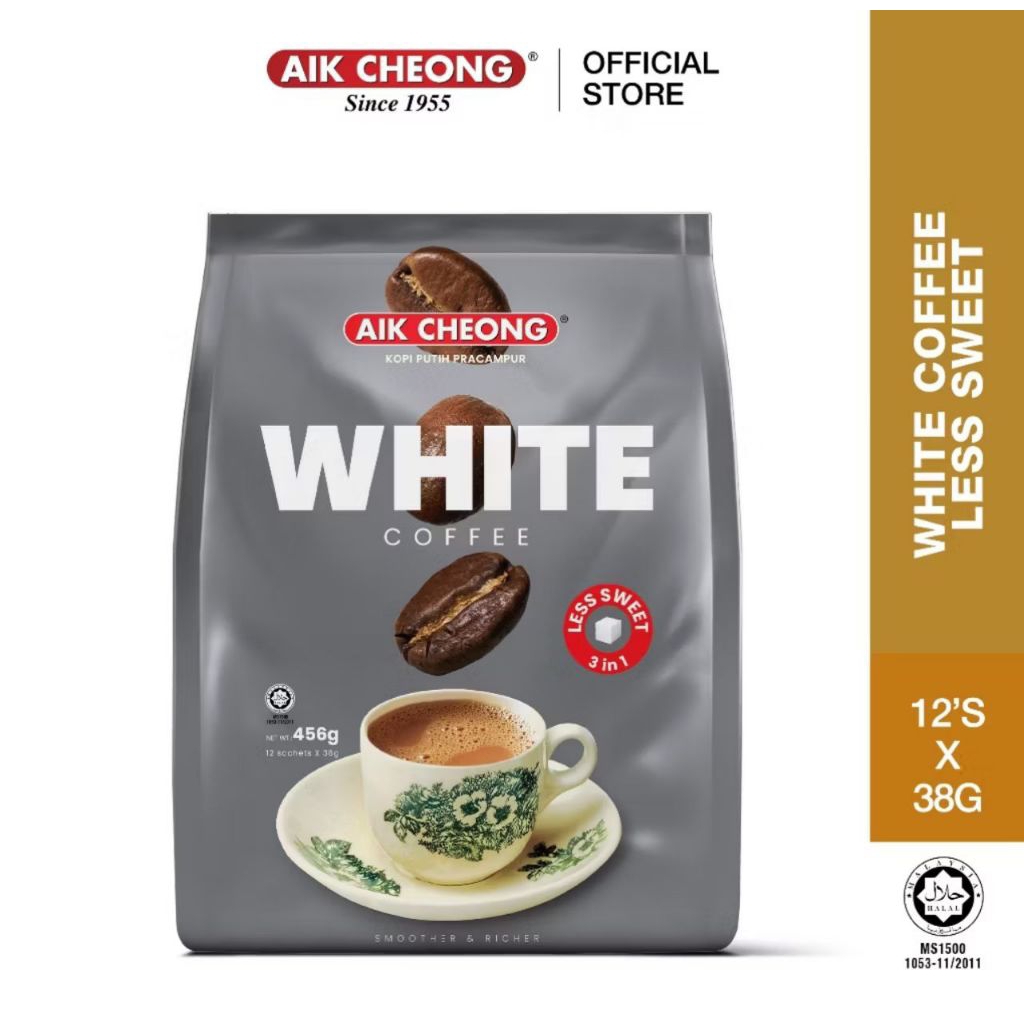 

AIK CHEONG 3IN1 WHITE COFFEE LESS SWEET