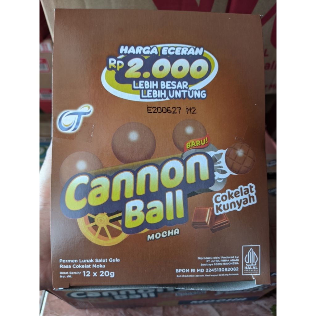 

Cannon Ball 2000/Coklat Kunyah/Isi 12 Pcs/20 gr
