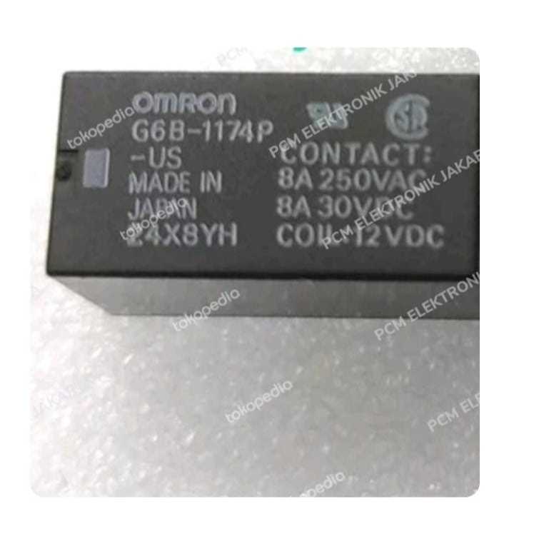 RH8172 relay omron asli g6b-1174p-us 12vdc 8a 8ampere 8 ampere by PCM LTC GLODOK