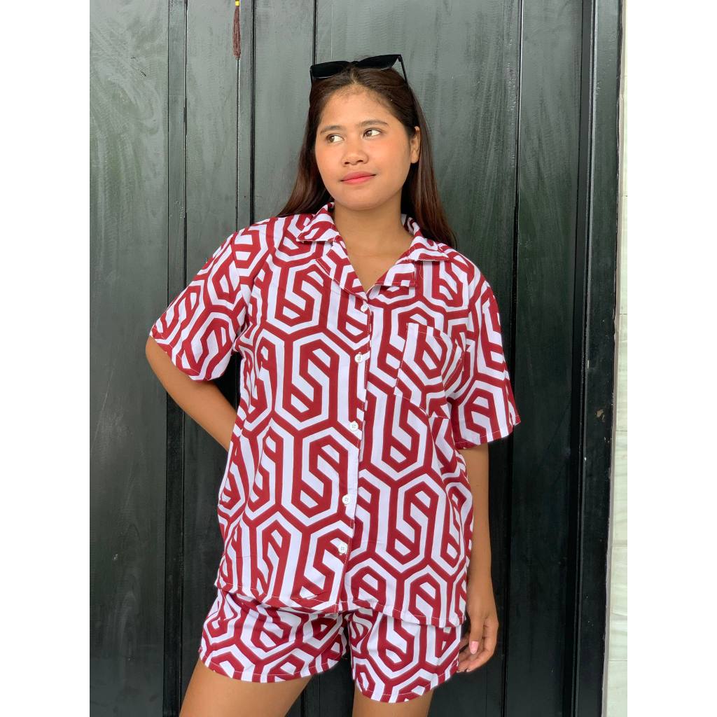 Oneset Baju Tidur Wanita Motif Vanesa 1 set pyama rayon Kualitas butik Harga Konveksi Lansgung