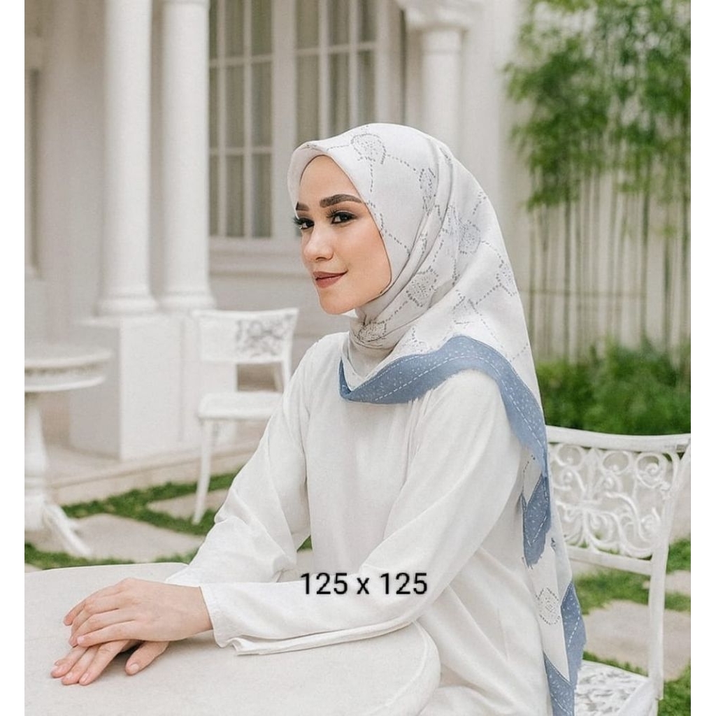 OBRAL TERLARIS SYARI LUNAR PUTIH / KERUDUNG SEGI EMPAT / JILBAB SYARI / HIJAB SYARI TERBARU TERMURAH