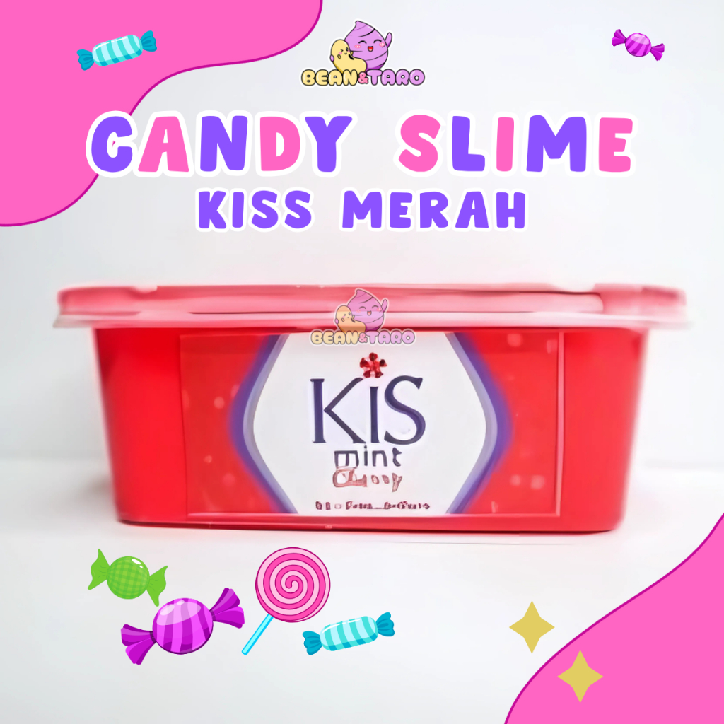 CANDY SLIME KISS MERAH BY SLIME BINTARO || TOFU SLIME || SLIME TERMURAH | || SLIME BERKUALITAS