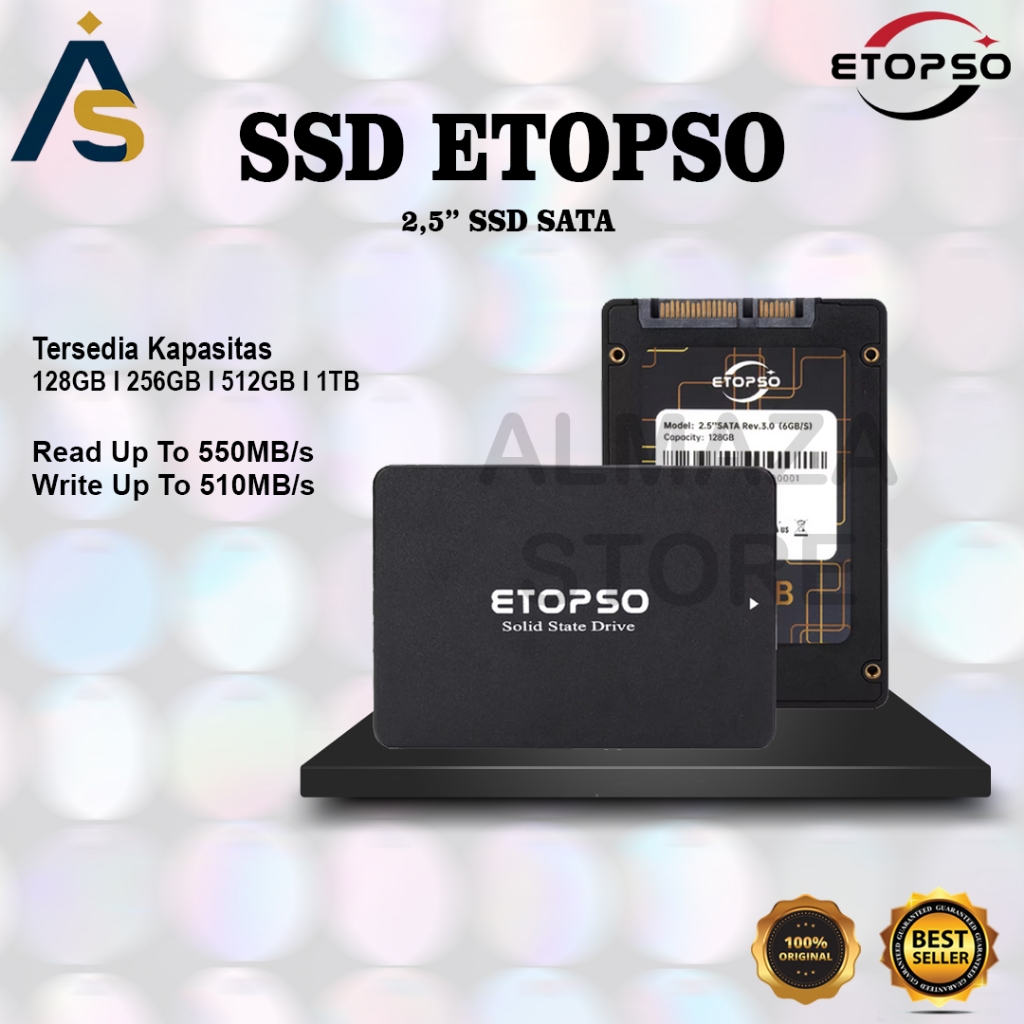 SSD ETOPSO Sata III 2,5" 128GB 256GB 512GB 1TB