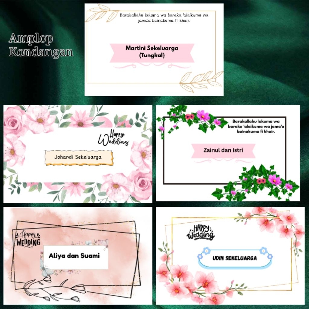 

Amplop Kondangan Custom Nama Isi 100