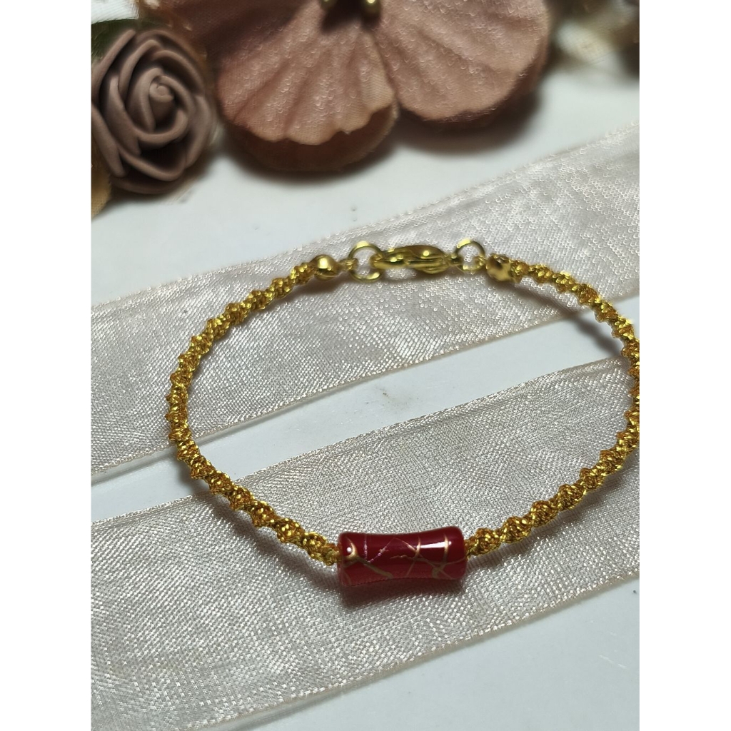 SAMKEST - GELANG KRISTAL GIOK BAMBU, BAMBOO BRACELET CRYSTAL GIOK, GELANG TALI SHINEE, GELANG TALI U