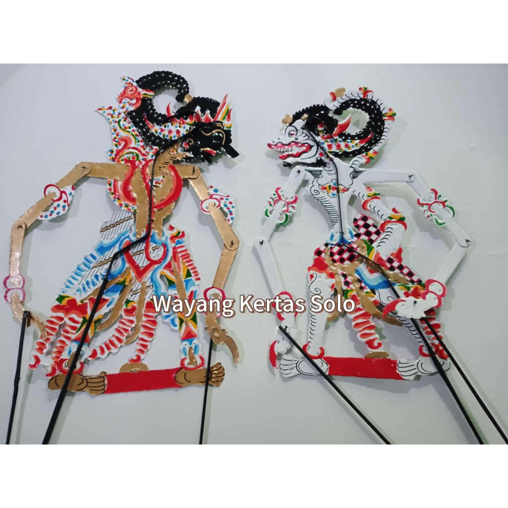 Wayang kulit kertas wayang mainan Paket Gatotkaca & Hanoman
