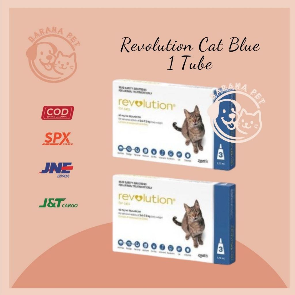 REVOLUTION Cat Blue 1 Tube _ Obat kutu kucing _ TANGCITY
