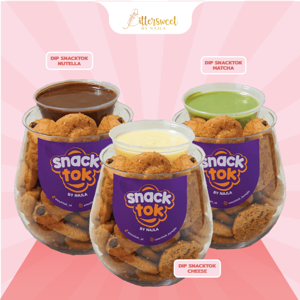 

3 DIP Snacktok ( Nutella +Matcha + Cheese ) [ Best Price ]