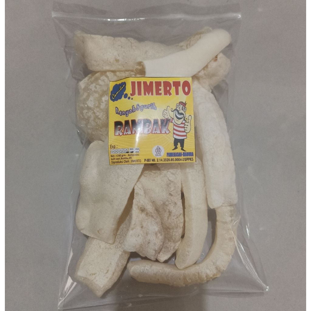 

JB - CAMILAN MADURA KERUPUK KULIT SAPI RAMBAK JIMERTO PAMEKASAN