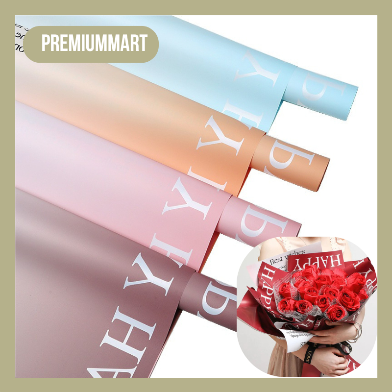 

20 LEMBAR Flower Wrapping Paper Bicolor Cellophane Dua Warna Kertas Bunga/ Kertas Bungkus Kado Florist KB054
