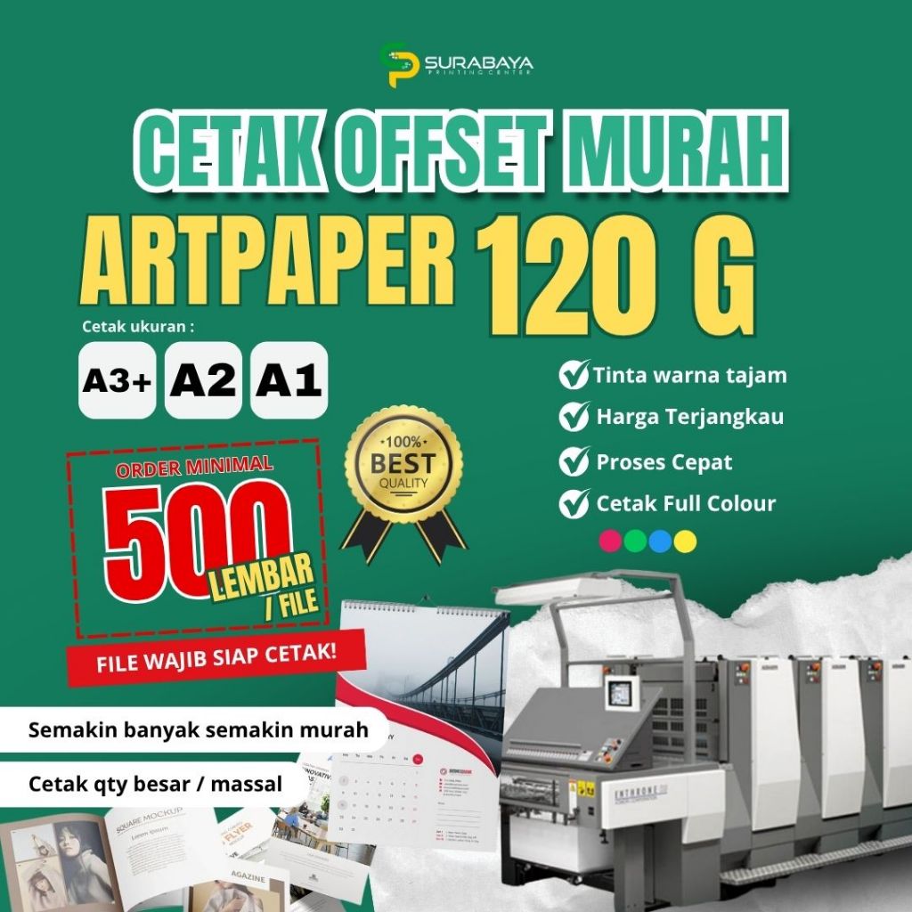 

CETAK OFFSET - ARTPAPER 120G - CETAK BROSUR CETAK MAJALAH CETAK ARTPAPER CETAK OFFSET KALENDER GROSIR FULL COLOUR