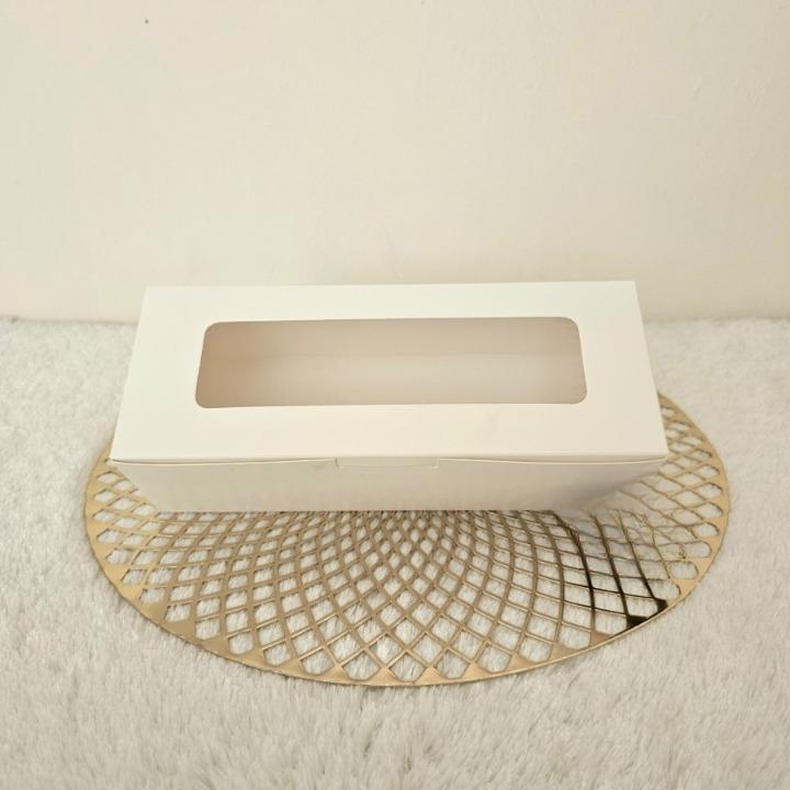 

(10 Pcs)Dus Cake Roll Jendela Mika 26x10x7cm Kotak Kue Brownies Box Bolu Gulung Packaging