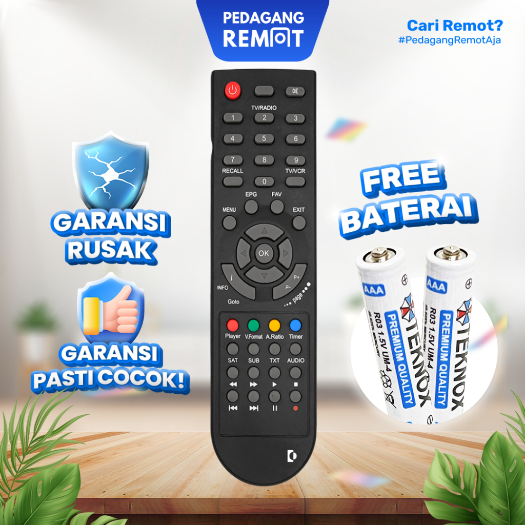Remot Remote STB Parabola Matrix Nusantara HD / Remote Receiver Set Top Box Matrix Nusantara HD