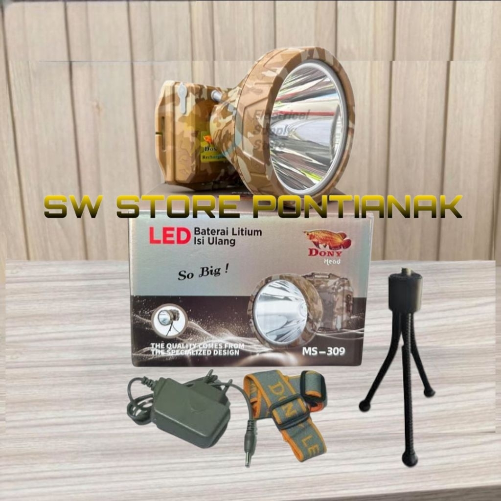 DONY MS-309 45 WATT SO BIG / SENTER KEPALA DONY LED MS 309 / SENTER KEPALA CAHAYA TERANG PUTIH DAN K