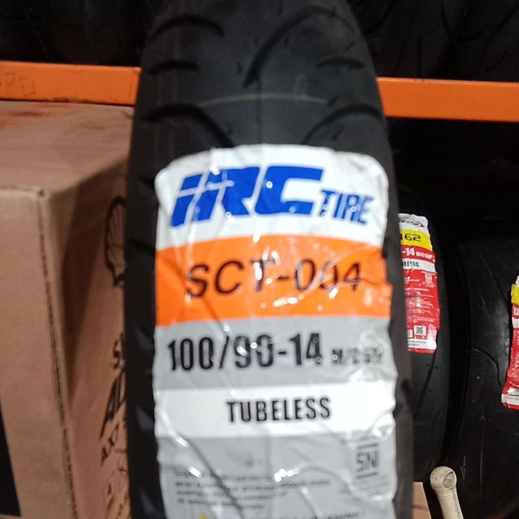 BAN LUAR BELKANG IRC SCT 100/90 14 TUBLLES BUAT LEXI IORIGINAL IRC