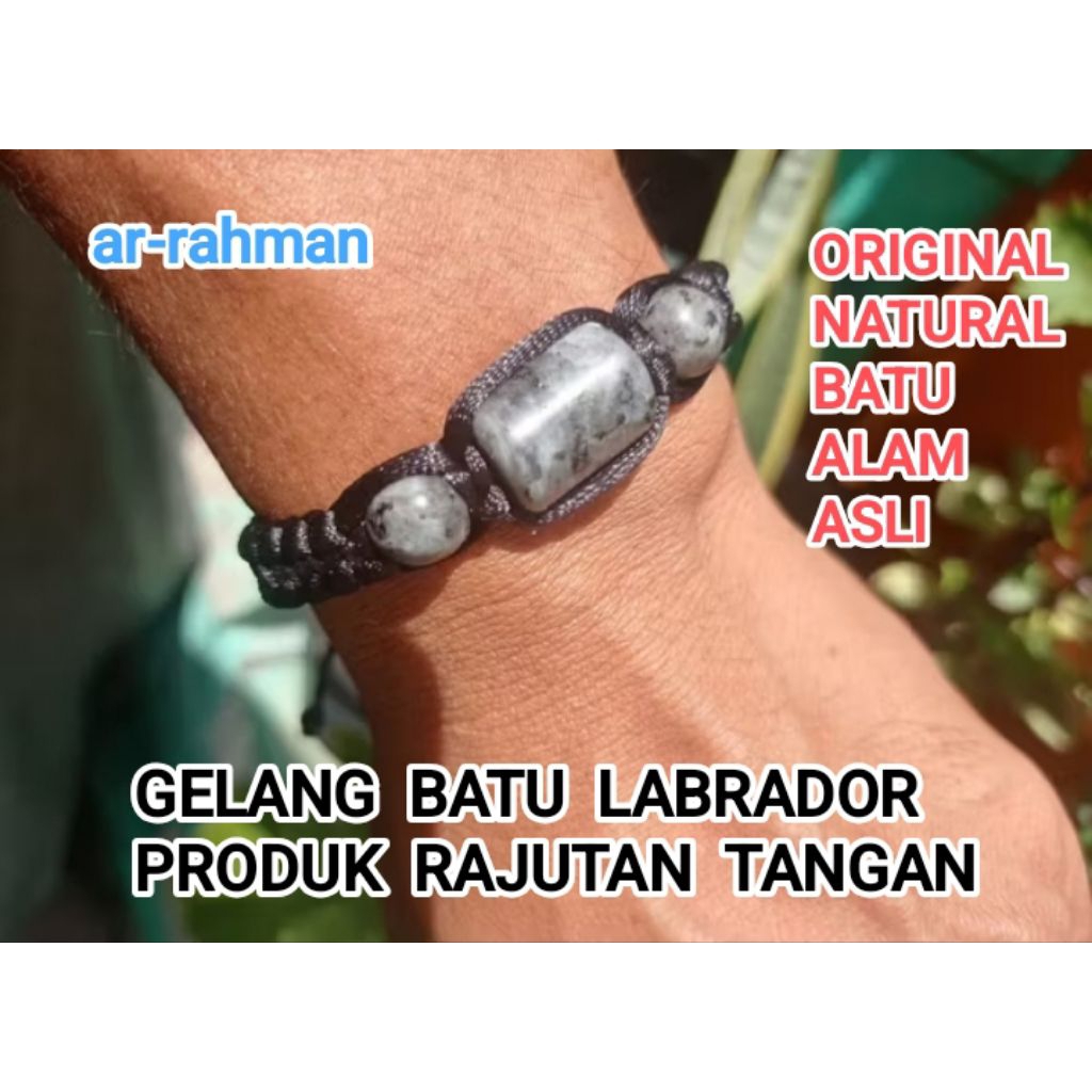 GELANG BATU  LABRADOR 100% ORIGINAL NATURAL BATU ALAM ASLI BUKAN SINTETIS
