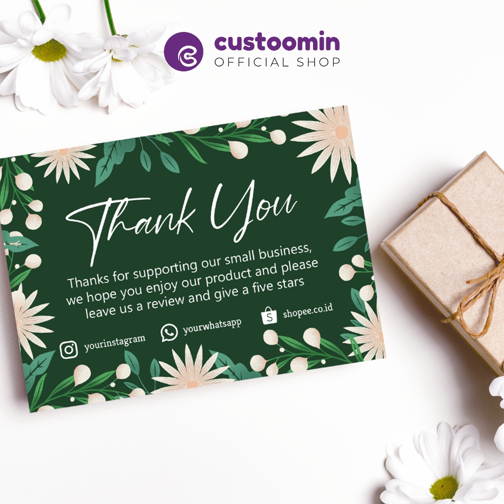 

Custoom.in #Thank You Card Desain - Kartu Ucapan Custom - Postcard - Custom